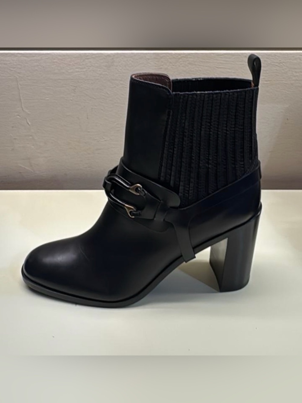 SARTORE Paris made in Italy leather Black heeled Ankle Boots size EU 37
